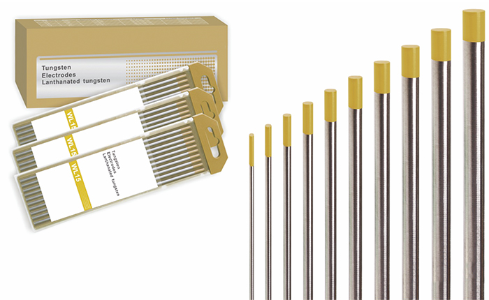 Lanthanated tungsten electrode composition